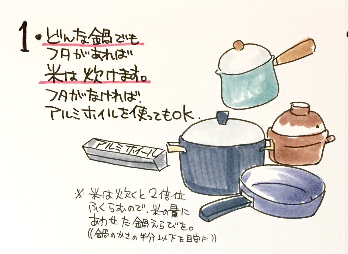 お米の炊き方 ごはん 鍋 炊き方