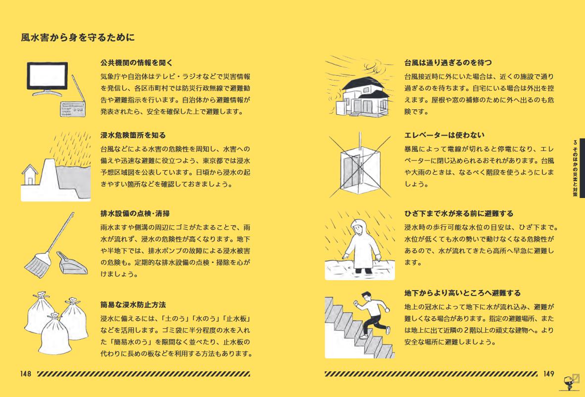 「東京防災」台風による風水害への備えの確認に役立ちます